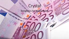  Presentation with euro - Audience pleasing presentation theme consisting of 500-euro-banknotes backdrop and a lemonade colored foreground