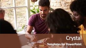  Presentation with race car a red racing - PPT layouts consisting of 50s diner - young mixed race man eating background and a tawny brown colored foreground