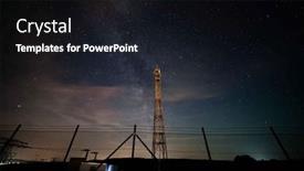  Presentation with cell tower - PPT layouts having 5g-cell-tower-mast-against background and a black colored foreground