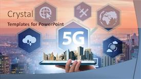  Presentation with mobile technology - Slide deck enhanced with 5g-mobile-technology-concept-high background and a lemonade colored foreground