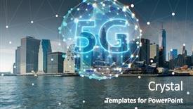  Presentation with internet - Audience pleasing PPT theme consisting of 5g network - 5g internet concept in technology backdrop and a ocean colored foreground