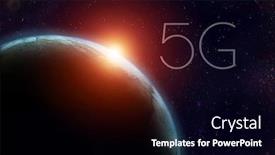  Presentation with network - Slides featuring 5g-network-technology-space-concept background and a black colored foreground