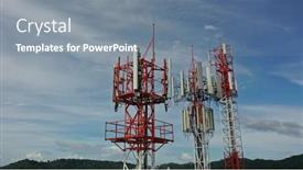  Presentation with cellular network - Audience pleasing presentation design consisting of 5g-telecommunications-towers-cellular-phone backdrop and a gray colored foreground