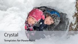  Presentation with man looking up happy - Amazing slide deck having two boys brothers seven - happy boy and girl looking backdrop and a light gray colored foreground