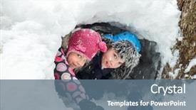  Presentation with snow - Colorful slide deck enhanced with  backdrop and a  colored foreground