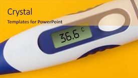  Presentation with yellow medical - Presentation theme with 6 degrees isolated on yellow background and a gold colored foreground