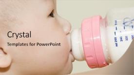  Presentation with milk baby - PPT layouts enhanced with 6 months old asian baby background and a lemonade colored foreground