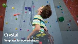  Presentation with physical fitness test - Audience pleasing theme consisting of 6 practice - adorable boy standing with rope backdrop and a  colored foreground