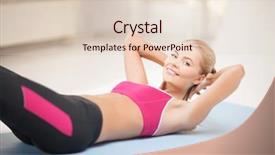  Presentation with exercise kids kid doing fitness - Presentation design featuring 6 practice - beautiful sporty woman doing exercise background and a lemonade colored foreground