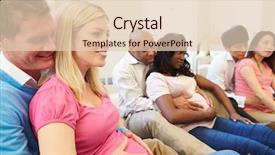  Presentation with couples relationships - PPT theme featuring 6 practice - couples attending ante natal class background and a lemonade colored foreground