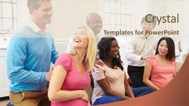  Presentation with silhoutte married couples summit - Slide deck with 6 practice - couples attending ante natal class background and a lemonade colored foreground