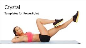  Presentation with crossfit fitness trx training exercises - Cool new presentation design with 6 practice - fitness sport training gym backdrop and a  colored foreground