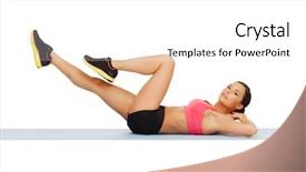  Presentation with crossfit fitness trx training exercises - Slides enhanced with 6 practice - fitness sport training gym background and a white colored foreground