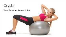  Presentation with exercise kids kid doing fitness - Slide set consisting of 6 practice - young woman doing exercise background and a white colored foreground