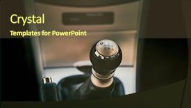  Presentation with mind shift - Beautiful PPT layouts featuring 6 speed manual gearbox shift backdrop and a tawny brown colored foreground