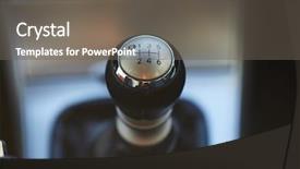  Presentation with speed - Amazing PPT theme having 6 speed manual gearbox shift backdrop and a gray colored foreground