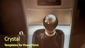  Presentation with speed - Beautiful theme featuring 6 speed manual gearbox shift backdrop and a tawny brown colored foreground
