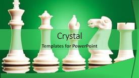  Presentation with tournament - Beautiful slide deck featuring 6 team tournament - white chess pieces in order backdrop and a seafoam green colored foreground