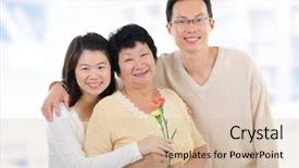  Presentation with senior asian - Amazing slide set having 60 birthday - asian family at home adult backdrop and a lemonade colored foreground