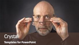  Presentation with eye glasses looking at world - Amazing PPT layouts having 60s 60s - look over reading glasses backdrop and a tawny brown colored foreground