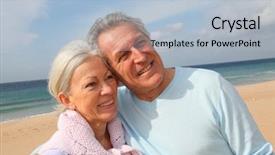  Presentation with senior couple - PPT layouts featuring 60s 60s - happy senior couple background and a  colored foreground