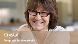  Presentation with 60s - Amazing slides having 60s 60s - portrait of smiling senior woman backdrop and a coral colored foreground