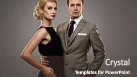  Presentation with 60s - Amazing presentation theme having 60s 60s - retro couple on grey background backdrop and a dark gray colored foreground