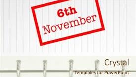  Presentation with agenda - Amazing slide set having 6th november written backdrop and a  colored foreground