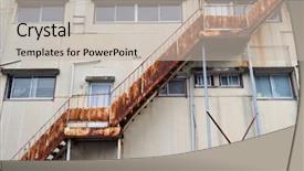  Presentation with modern building - Theme featuring 7 2018 modern front entrance background and a soft green colored foreground