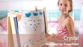  Presentation with medical evaluation of 5 years old boy - Cool new presentation theme with 7-8 years old child backdrop and a coral colored foreground