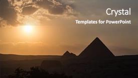  Presentation with coal mining great wheel - Amazing presentation theme having 7 ancient wonders world - great pyramid of giza backdrop and a coral colored foreground