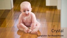  Presentation with diaper - Presentation theme having teen insecurities - mixed group of young girls background and a coral colored foreground