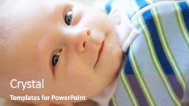  Presentation with baby - Cool new presentation theme with 7 contenent - portrait 7 week old baby backdrop and a coral colored foreground