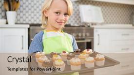  Presentation with christening for boy - Beautiful presentation theme featuring 7 contenent - portrait of boy holding backdrop and a coral colored foreground
