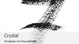  Presentation with ink - Cool new PPT theme with 7 - ink numbers isolated over the white background backdrop and a light gray colored foreground