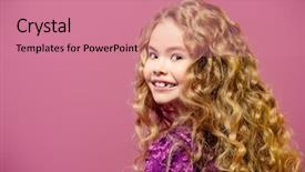  Presentation with hair dress - Audience pleasing slide set consisting of 7 s model - portrait of a cute little backdrop and a  colored foreground