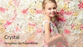  Presentation with girl model - Amazing presentation theme having 7 s model - portrait of a cute little backdrop and a lemonade colored foreground