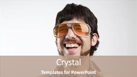  Presentation with 70s - PPT theme enhanced with 70s disco - close up portrait background and a coral colored foreground