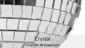  Presentation with 70s - Cool new theme with 70s disco - extreme closeup of a mirror backdrop and a light gray colored foreground