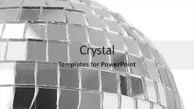  Presentation with 70s - PPT layouts having 70s disco - extreme closeup of a mirror background and a light gray colored foreground