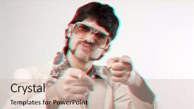  Presentation with 1970s - Audience pleasing slide deck consisting of 70s disco - instagram style portrait backdrop and a soft green colored foreground