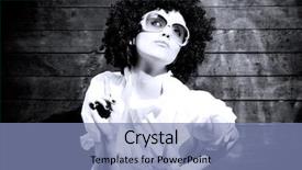  Presentation with 70s disco - Amazing PPT layouts having 70s disco - portrait of a brunette girl backdrop and a seafoam green colored foreground