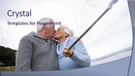  Presentation with honolulu senior on a beach - Amazing PPT layouts having 70s rock - senior couple taking a selfie backdrop and a  colored foreground