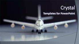  Presentation with theater black and white - Beautiful presentation featuring 747 - white airplane on black background backdrop and a wine colored foreground