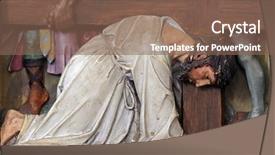  Presentation with jesus cross - Theme with 7th stations of the cross background and a violet colored foreground