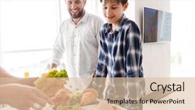  Presentation with father - PPT theme enhanced with 8-10 standing and waiting background and a lemonade colored foreground