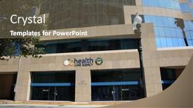  Presentation with health building - Audience pleasing theme consisting of 8-27-2018-santa-ana backdrop and a violet colored foreground