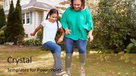  Presentation with messi soccer - Presentation theme featuring 8 ball - grandmother playing soccer in garden background and a gold colored foreground