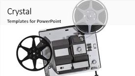 Presentation with vintage movie - Slide deck enhanced with 8 home movie film projector background and a white colored foreground