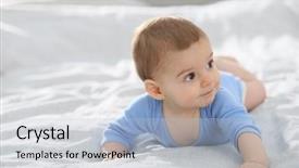  Presentation with baptism baby boy - PPT theme enhanced with 8-month-old baby boy background and a lemonade colored foreground